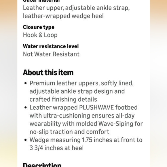 Sperry Topsider Plushwave Fairwater Metallic Gold Tan Leather Espadrille Wedge 9 - Picture 5 of 13